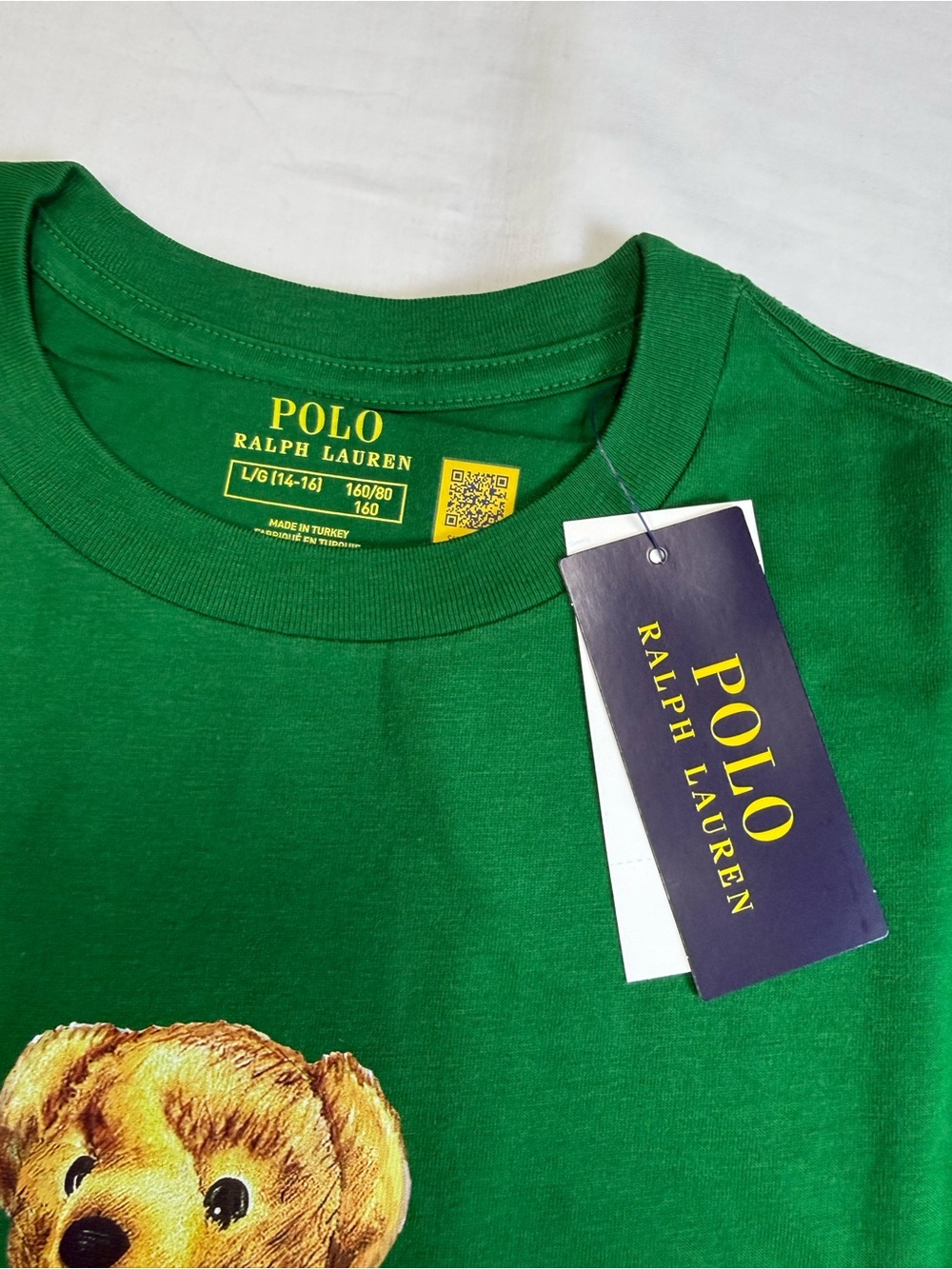 polo ralph lauren Boys Polo Bear Jersey Cotton Tee Sz L (14 - 16) short Sleeve - Picture 4 of 13